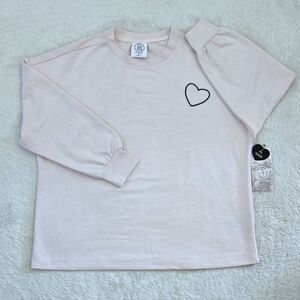 Sage🌿 Collective Stitched🪡 Open Black Heart🖤 Sweatshirt  - NWT